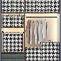 Houndstooth Storage Bag Waterproof Dustproof Large Capacity