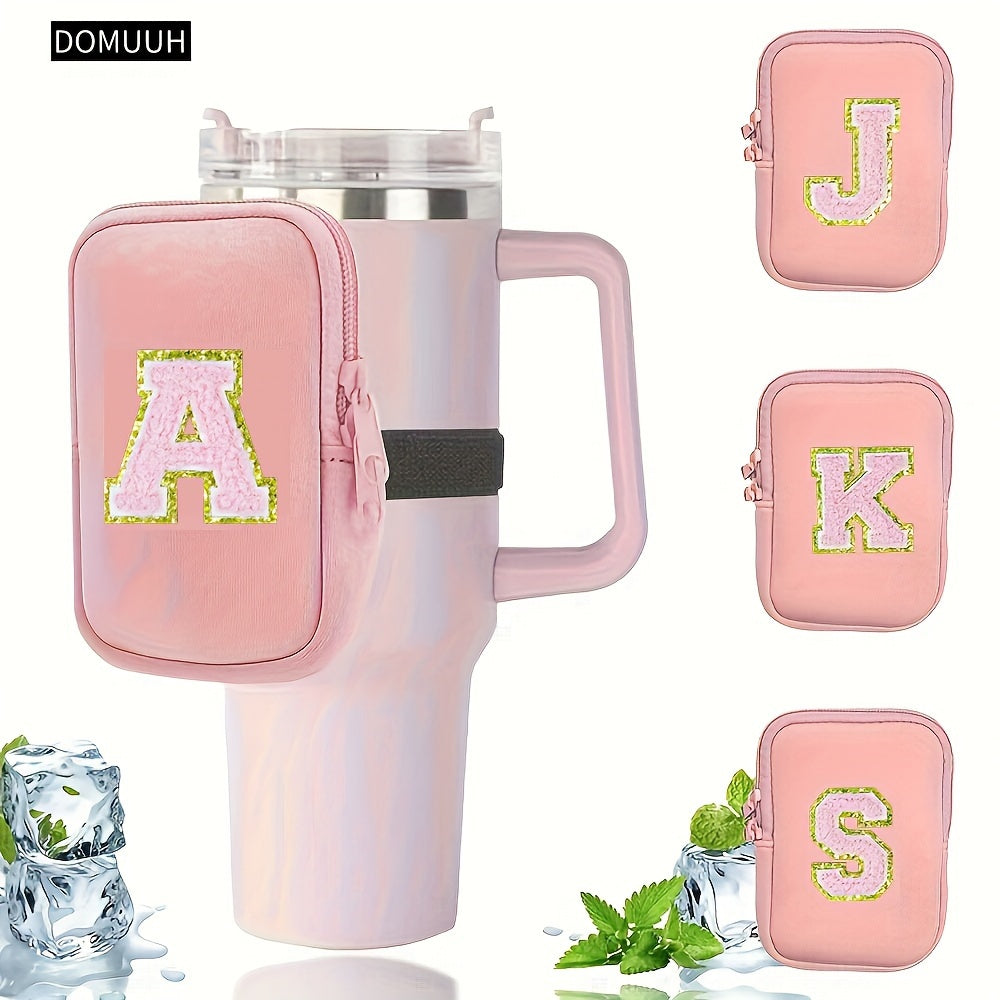 Water Bottle Tying Pouch Bag Sports Storage Bag 26 Letters Printed