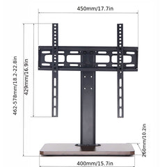 Universal TV Wall Mount with Wood Grain Base for 66-139 cm TVs