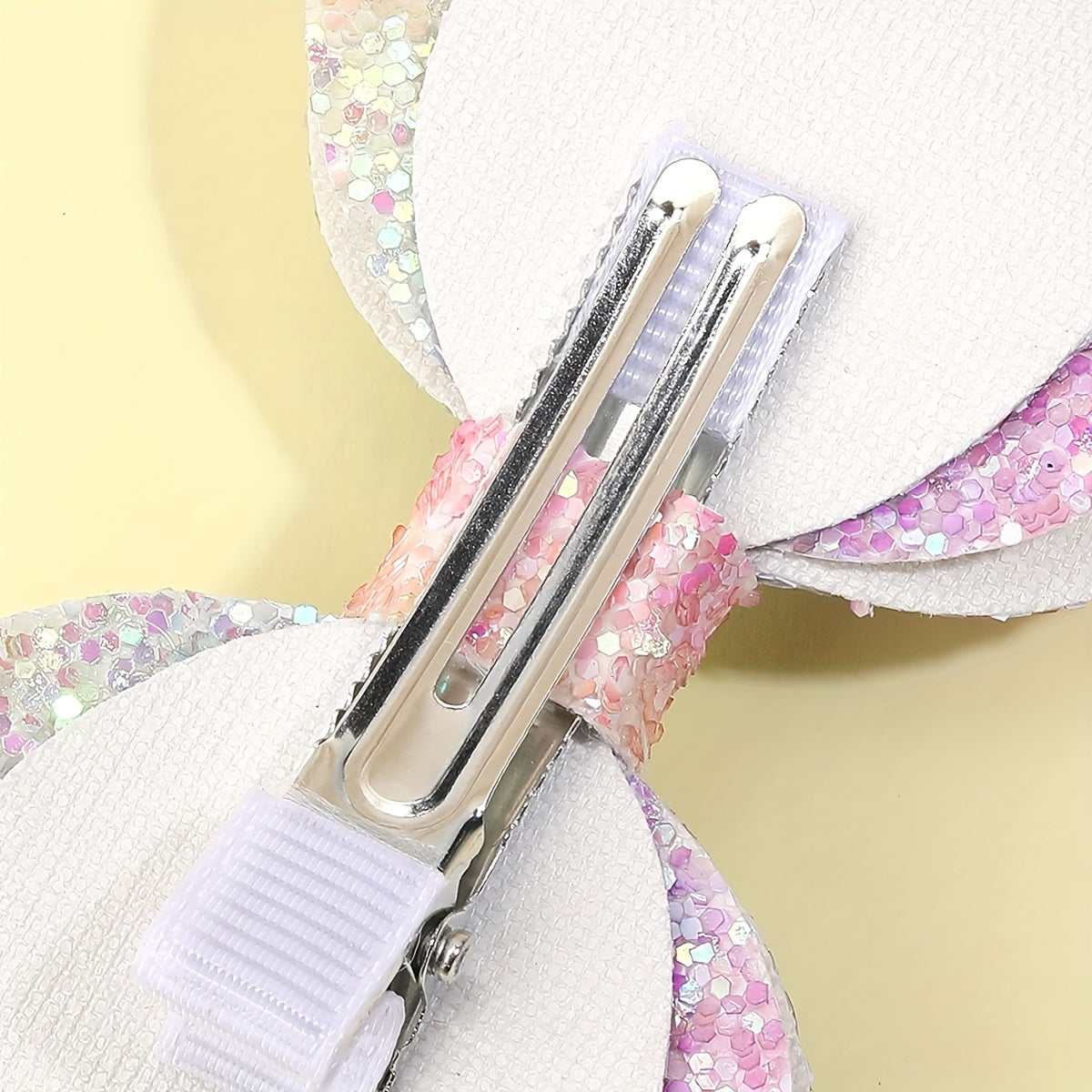 2pcs Gradient Hair Bows For Girls Colorful Glitter Hair Clips