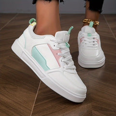 Women's Lace-Up Skate Shoes Lightweight Outdoor Sneakers