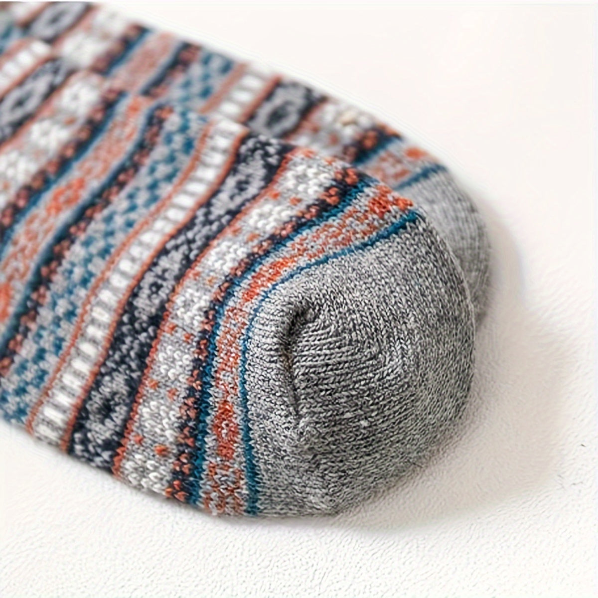 5 Pairs Men's Winter Wool Crew Socks for Snow Boots
