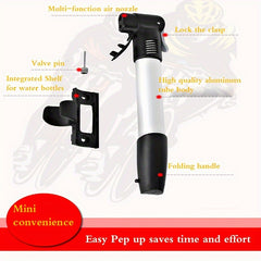 Mini High Pressure Inflator for Ball Sports and Bicycle
