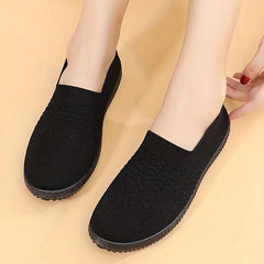 Women's Breathable Knit Slip On Sneakers Lightweight Walking Shoes