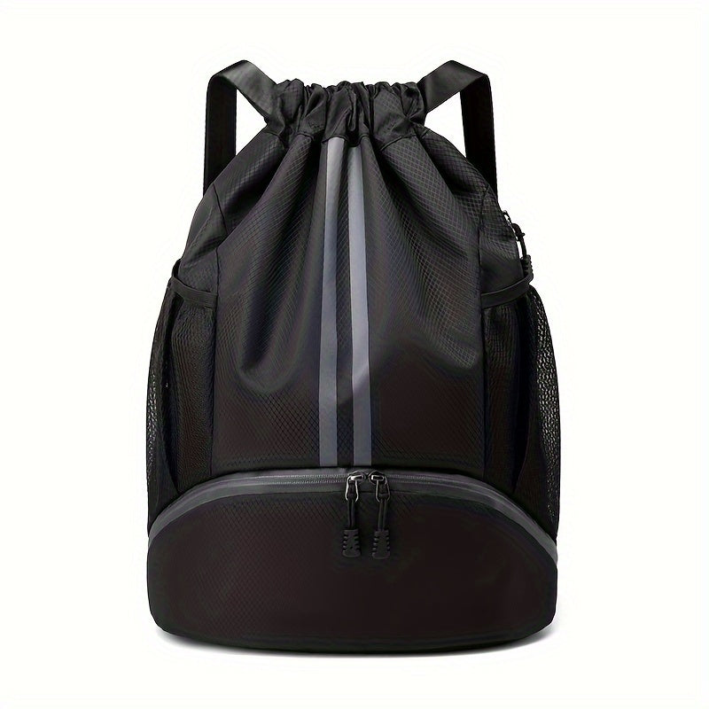 Dry Wet Separation Basketball Bag Drawstring Fitness Backpack