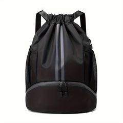Dry Wet Separation Basketball Bag Drawstring Fitness Backpack