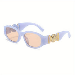 Vintage Polygonal Sunglasses Woman UV Protection Disco Glasses