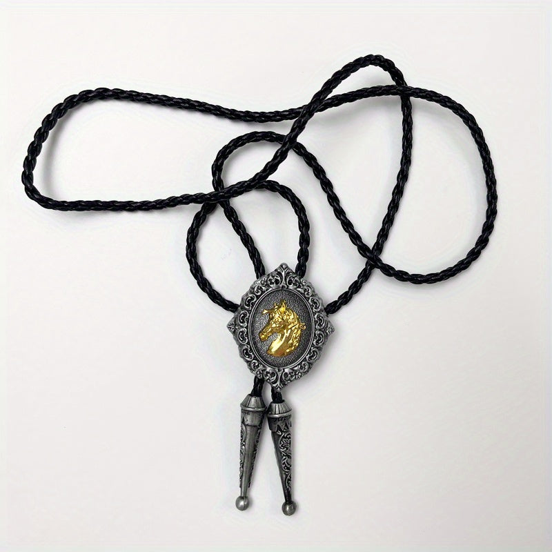 Retro Horse Head Pendant Tie Adjustable Neckties Business