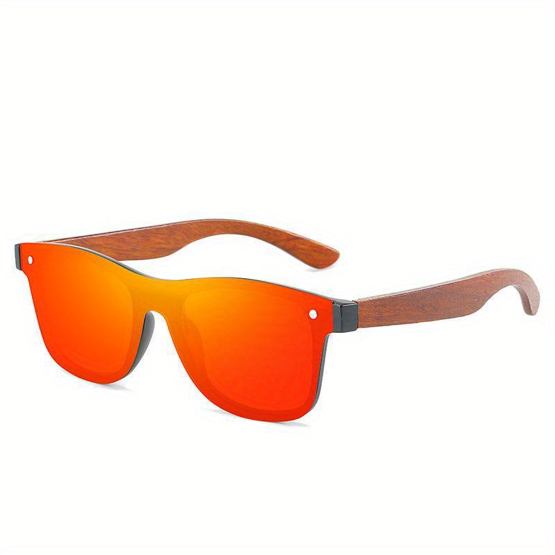 Walnut Wood Sunglasses Rimless Polarized Lenses UV400