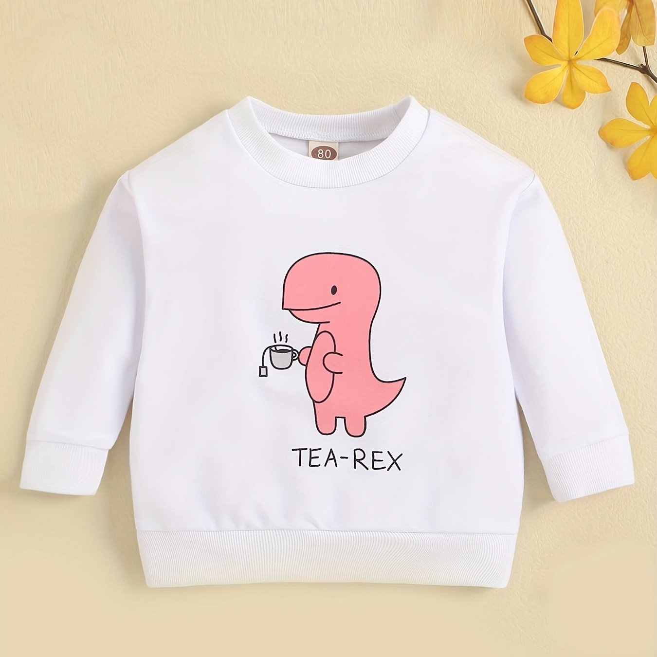 Baby Girls Dinosaur Long Sleeve Warm Pullover