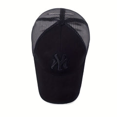 Mesh Baseball Cap Sun Hat Unisex Embroidered Letter