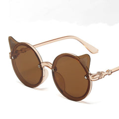Kids Cat Ear Frame Decorative Sunglasses