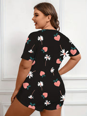 Daisy & Peach Print Button Up Romper