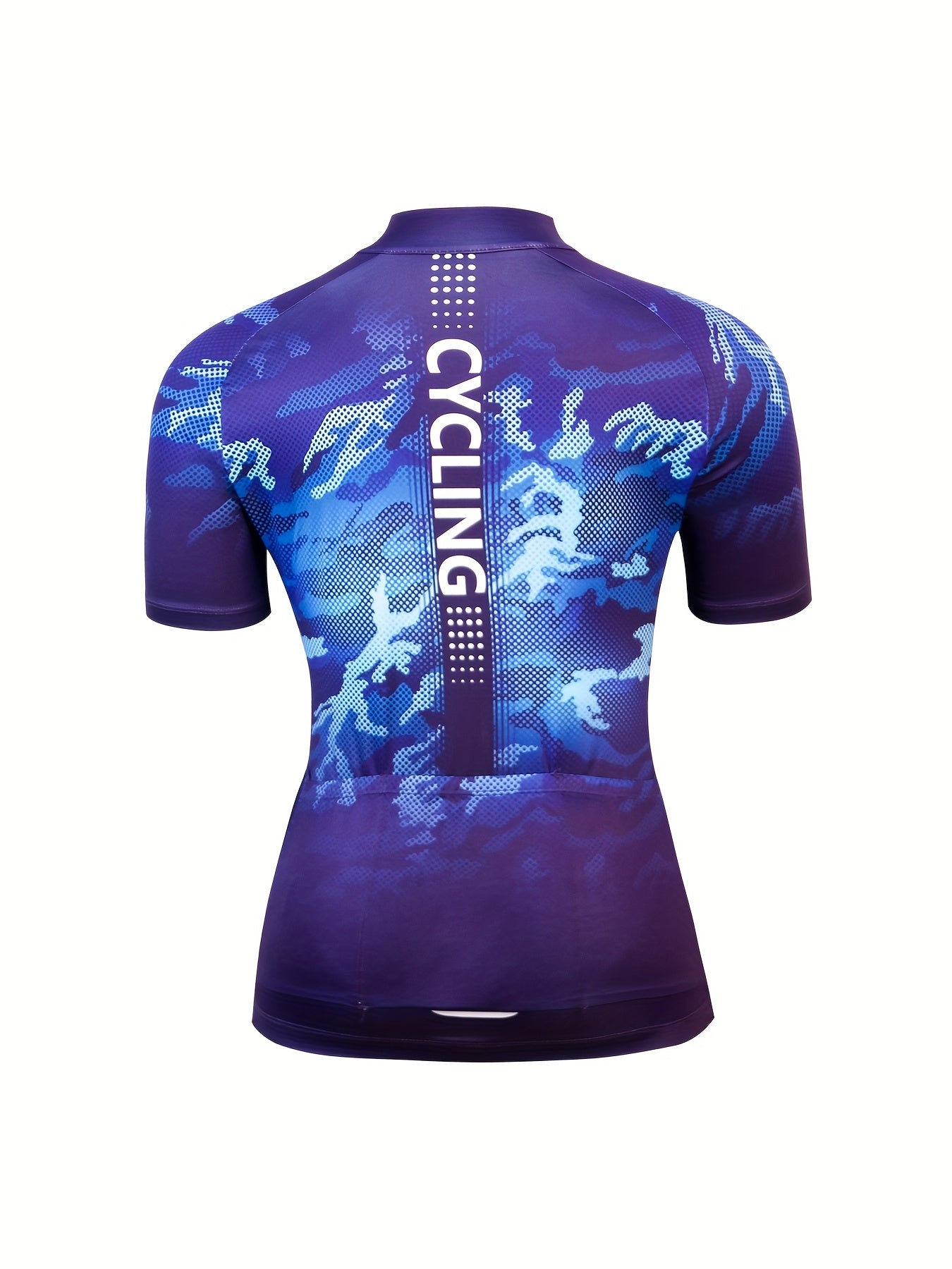 Camo Print Cycling Jersey Short Sleeve Women's Activewear