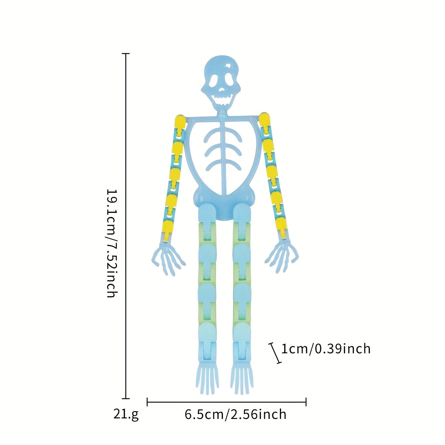 Glowing Skeleton Set Phone Stand Toy