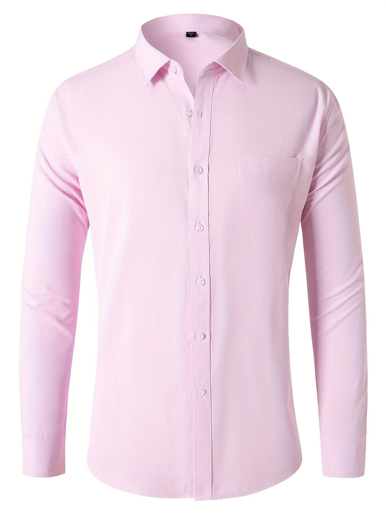 Men's Classic Button Up Shirt with Chest Pocket