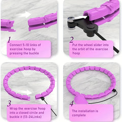Adjustable 2 in 1 Exercise Hoops with 24 Chain Loops