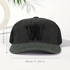 3D Embroidery Baseball Cap Washed Old Duck Tongue Classic Mesh Outdoor Cap