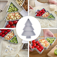 Christmas Tree Shape Serving Plate Fruit Plate Nut Snack Tray for Holiday Party