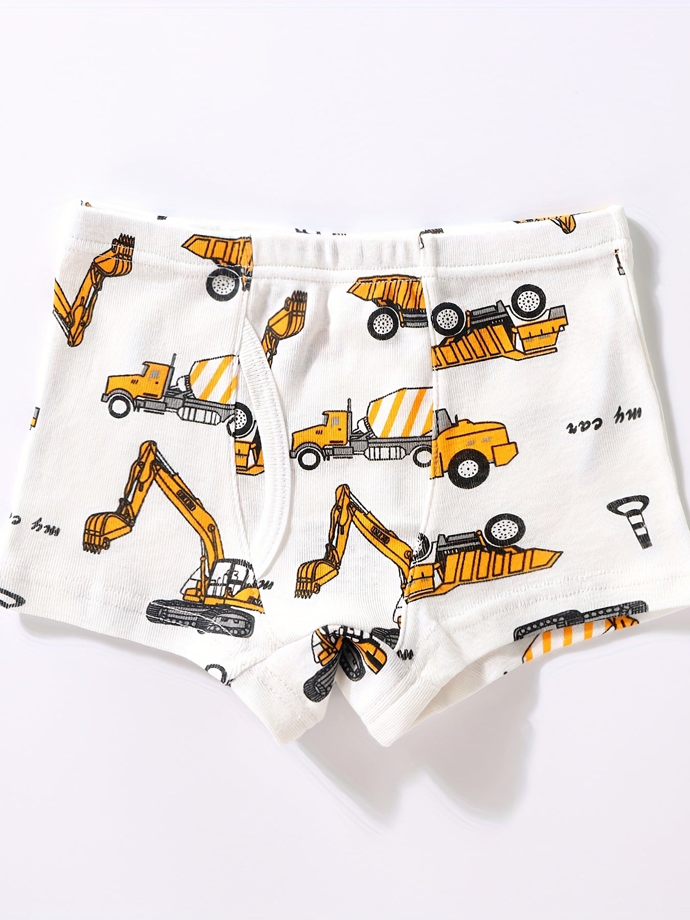 3pcs Boy's Boxer Briefs Cartoon Animal Print Elastic Waist Shorts
