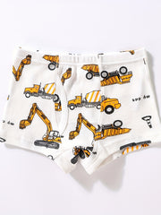 3pcs Boy's Boxer Briefs Cartoon Animal Print Elastic Waist Shorts