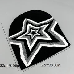 Breathable Jacquard Hat Pentagram Knitted Hat