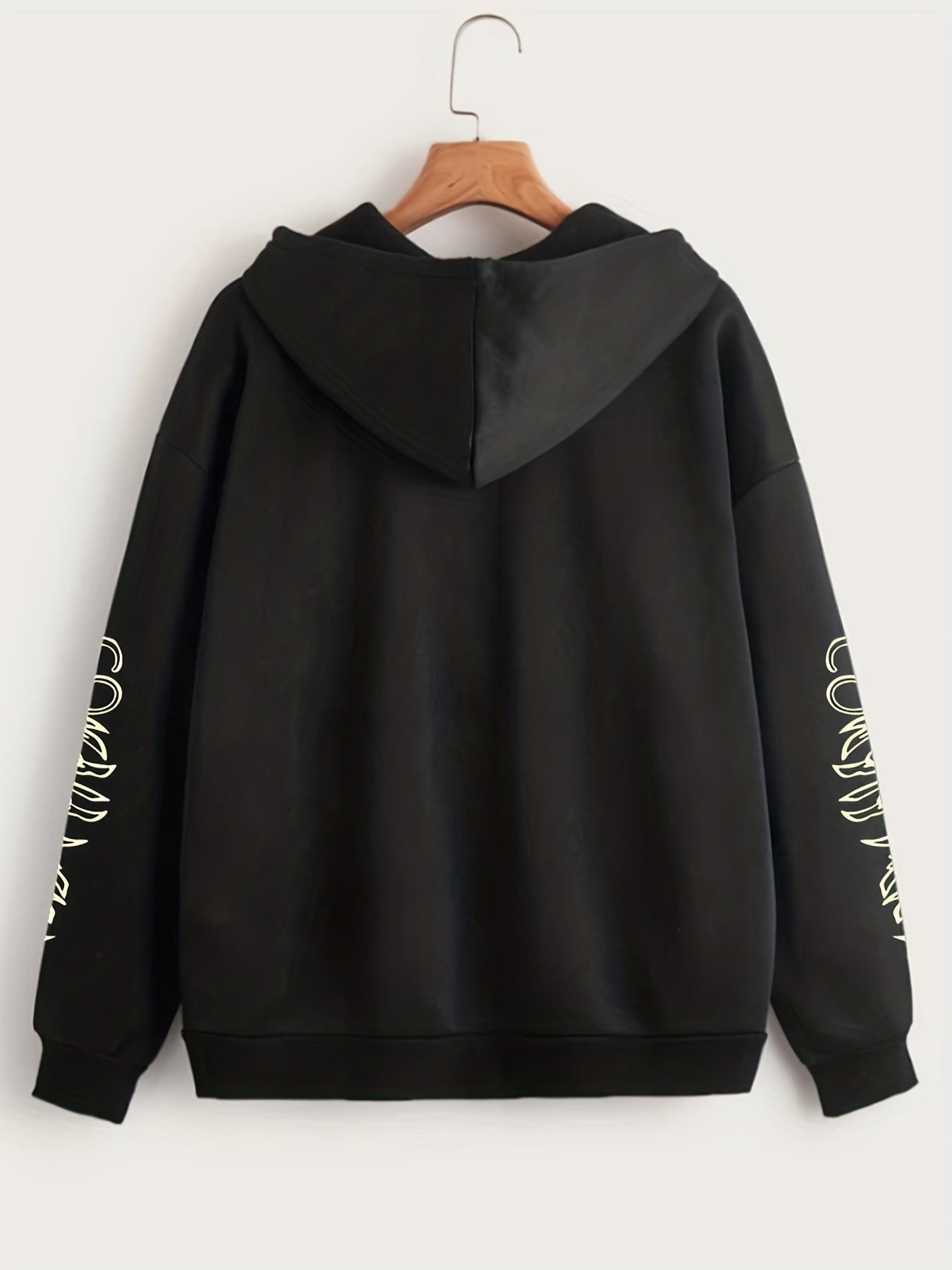 Butterfly Graphic Hooded Sports Sweatshirt Zipper Up Long Sleeve Hoodie