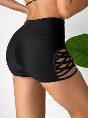 Cross Cut Out Lounge Bottoms Comfy Stretch Shorts Womens Loungewear