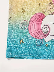 Sequin Unicorn Short Sleeve T-shirt Girls Spring Summer Gift