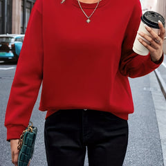 Casual Crew Neck Sweatshirt for Women