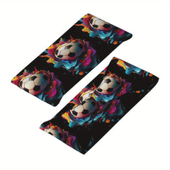 Soccer Ball Headband Unisex Sweat Wicking Stretchy & Breathable Polyester