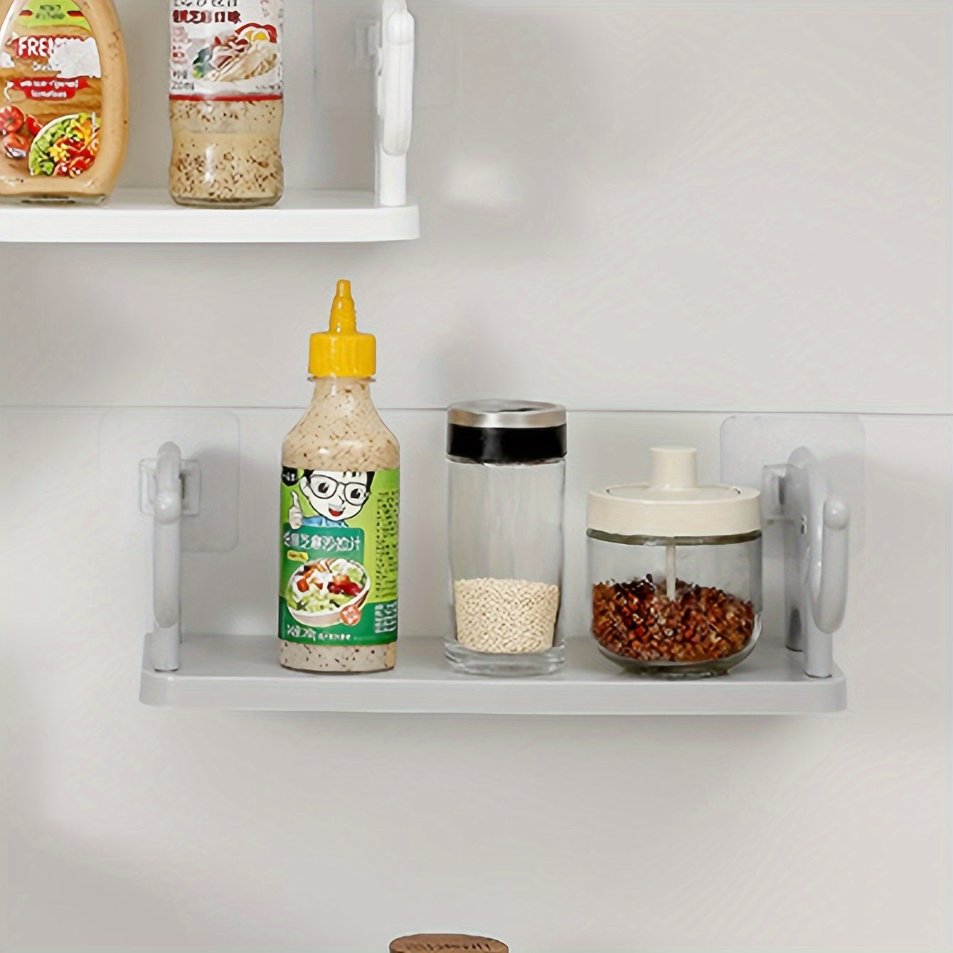 Grey Elephant Shelf Wall Mounted Rack Kitchen Seasoning Organizer