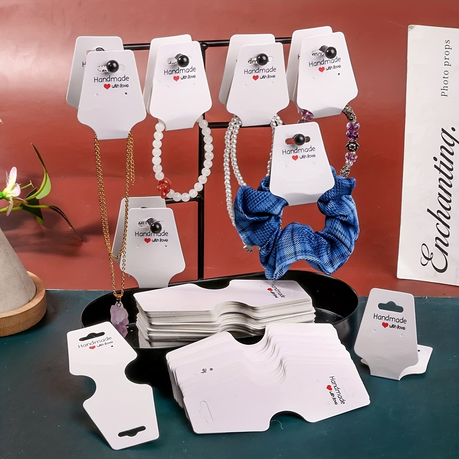 100pcs Jewelry Display Holder Cards for Necklaces Bracelets Earrings