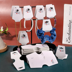 100pcs Jewelry Display Holder Cards for Necklaces Bracelets Earrings