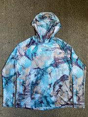 Men's Pattern Long Sleeve Hoodie With Mask Anti UV Sunscreen