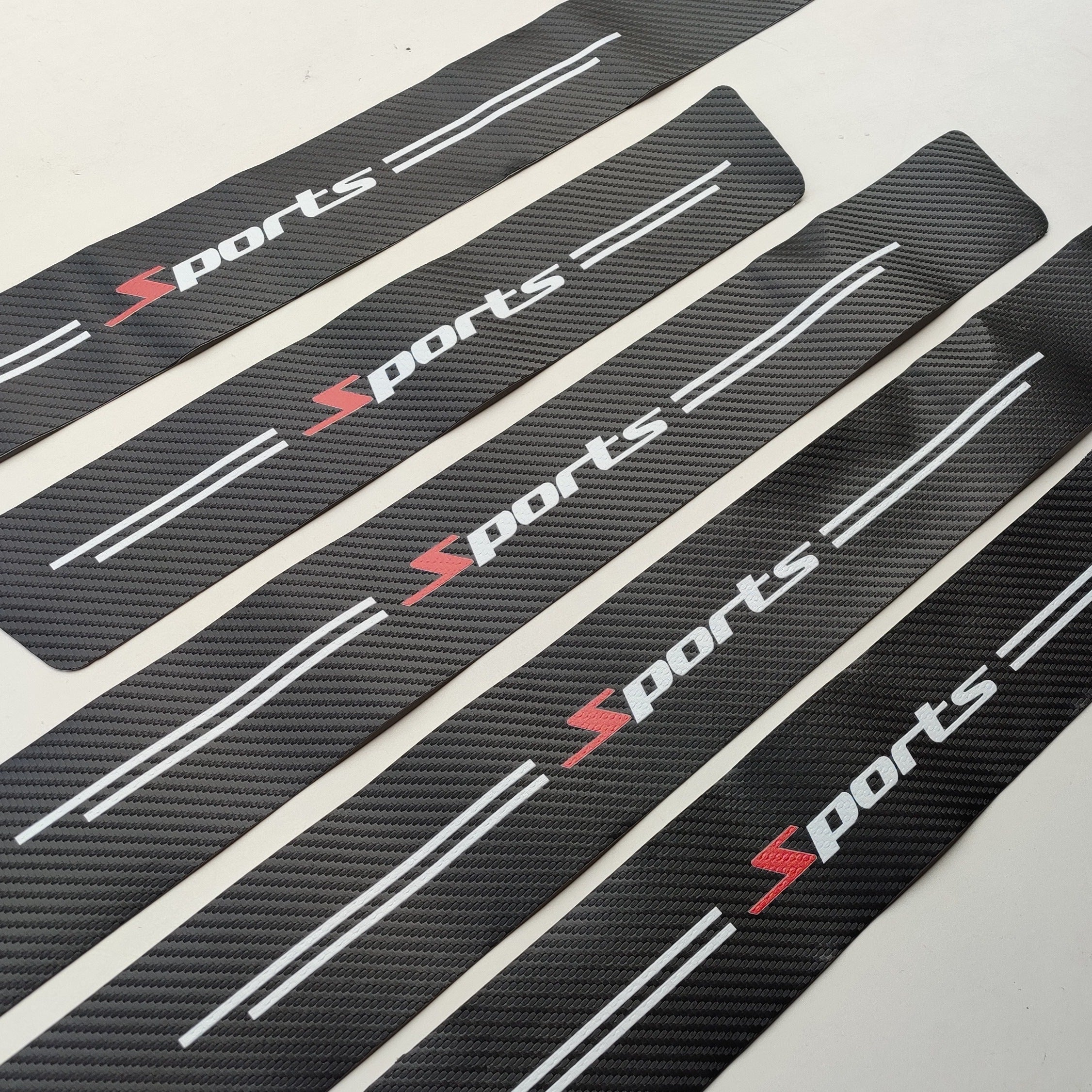 Universal Car Door Sill Scuff Plate Rear Bumper Protector Guard 5pcs