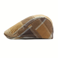 Retro Plaid Beret For Men And Women