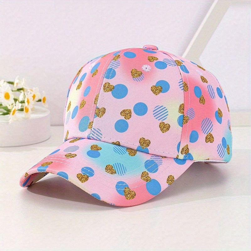 Colorful Sun Protection Baseball Cap For Girls Kids