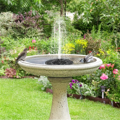 1.5W Solar Fountain Pump with 6 Nozzles for Bird Bath Ponds Garden