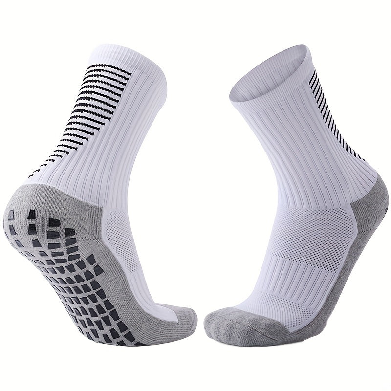 Non slip PVC Mid calf Socks For Outdoor Training