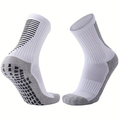 Non slip PVC Mid calf Socks For Outdoor Training