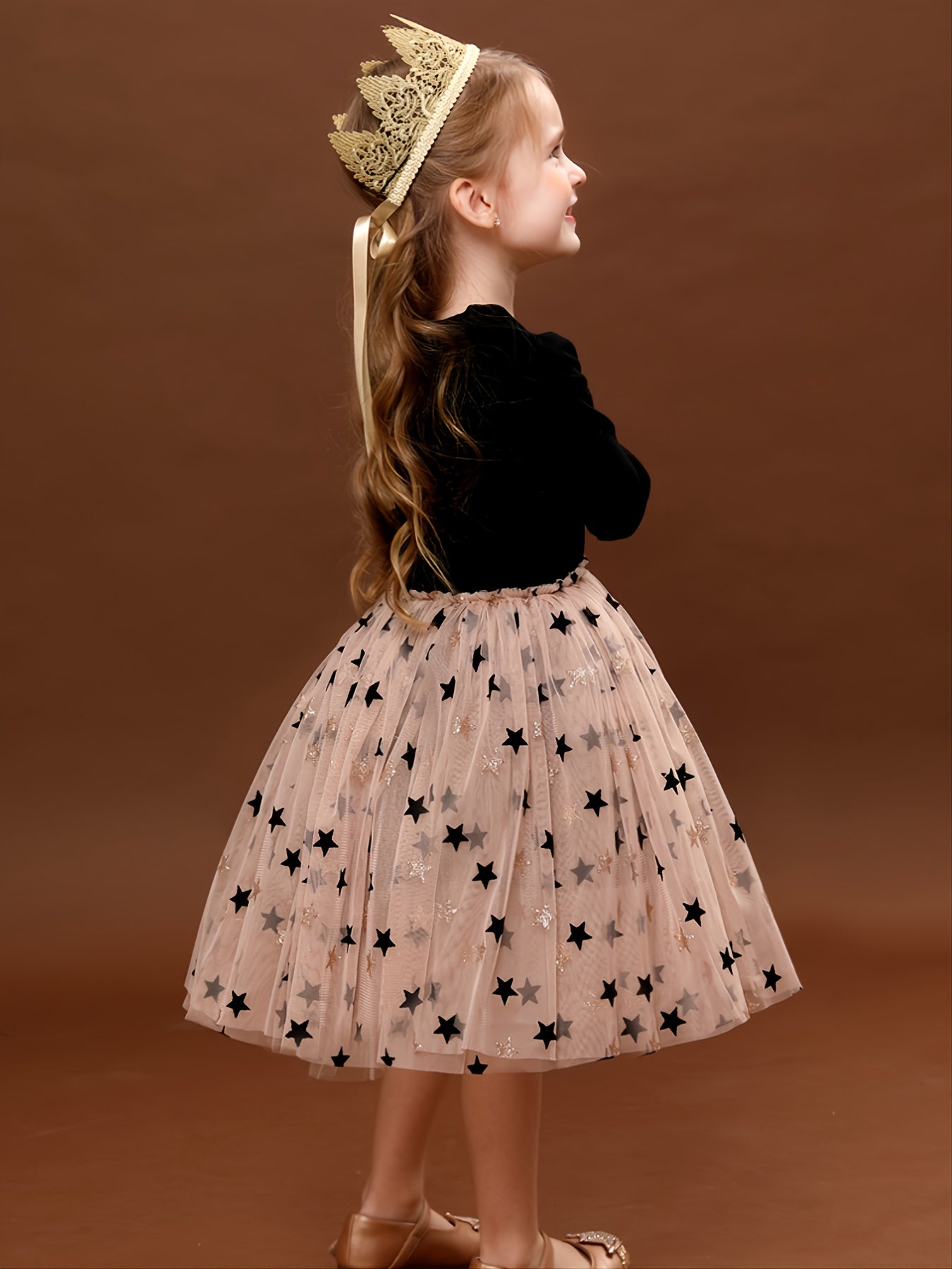 Girls Tulle Dress Long Sleeve