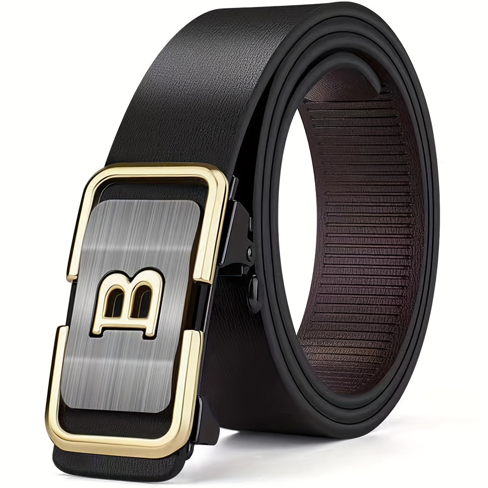 Men's Business Belt with B Automatic Buckle