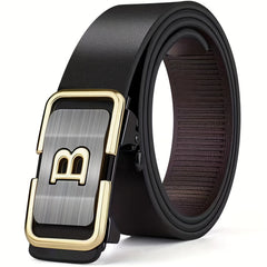 Men's Business Belt with B Automatic Buckle