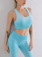 Yoga Set Racerback Crop Top & Leggings Suit Women's Activewear