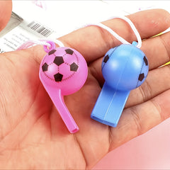 6pcs Colorful Football Whistle With Lanyard - Referee Celebration Tools