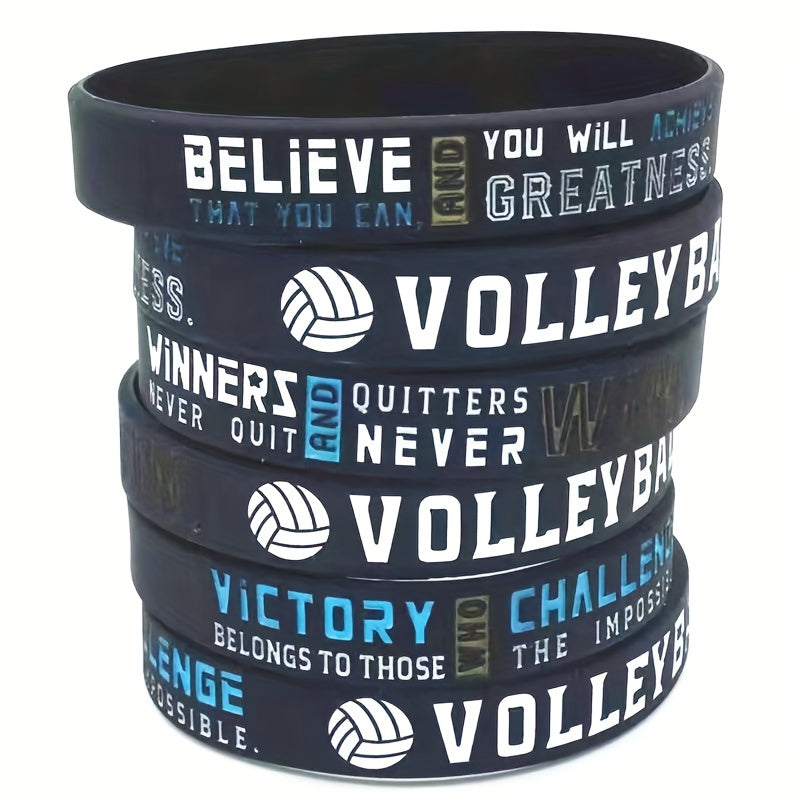 1Pcs 3Pcs Bball Believe You Can Victory Winners Never Quit Silicone Bracelet