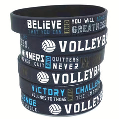 1Pcs 3Pcs Bball Believe You Can Victory Winners Never Quit Silicone Bracelet