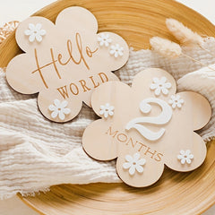 Flower Birth Memorial Plaque Bath Gift 'S Birthday Photo Props