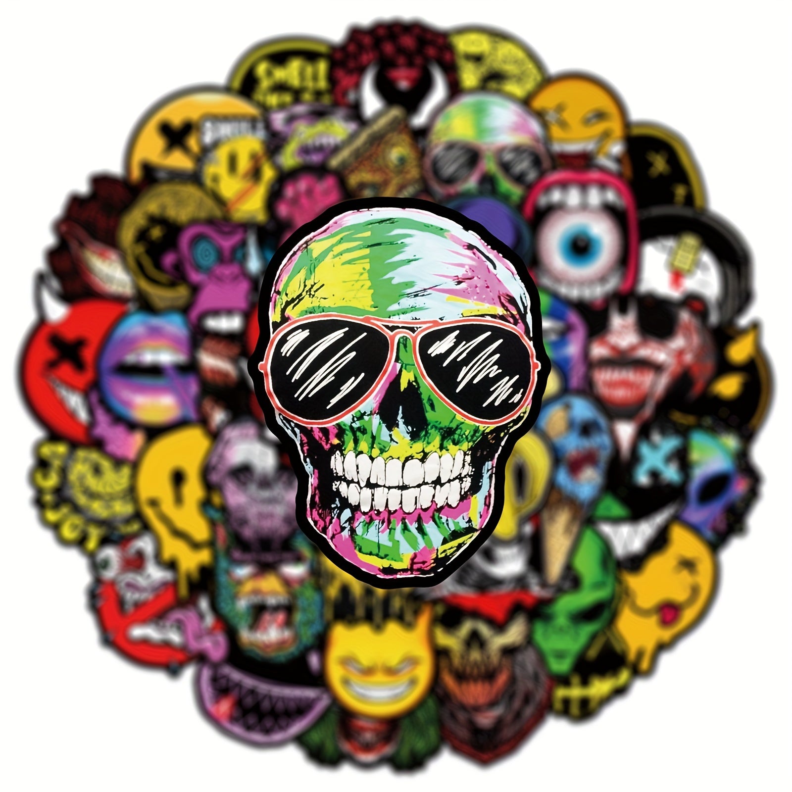 50PCS Horror Stickers Halloween Waterproof Vinyl Decals